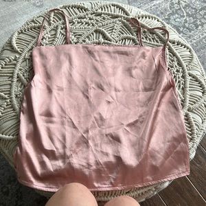Nasty Gal pink silk top, size 2